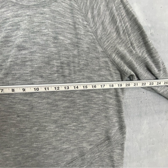 Athleta Cross Front Long Sleeve Top Gray Sz Medium - Picture 6 of 7